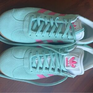 adidas Gazelle in the "Semi Flash Aqua/Lucid Pink/Off White"